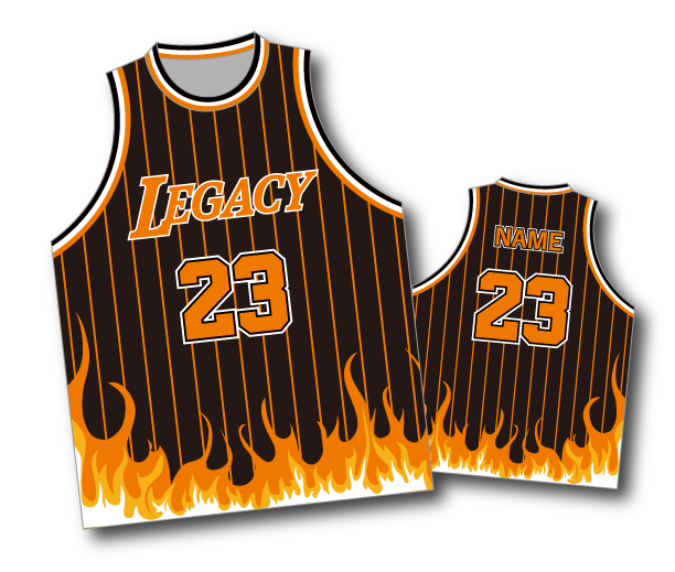 Lakers バスケシャツ バスケユニフォーム LAKERS風×炎(ver1) - T LAB