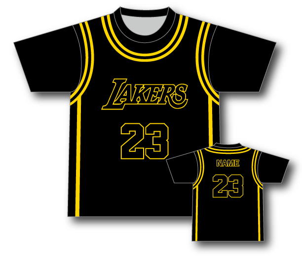NBA レイカーズの23番 ユニフォーム 黒い 薄い