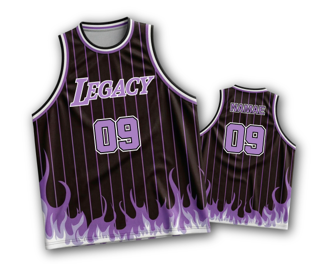 クラスTシャツ】LEGACY×炎バスケユニフォーム(吸汗速乾)(男女兼用