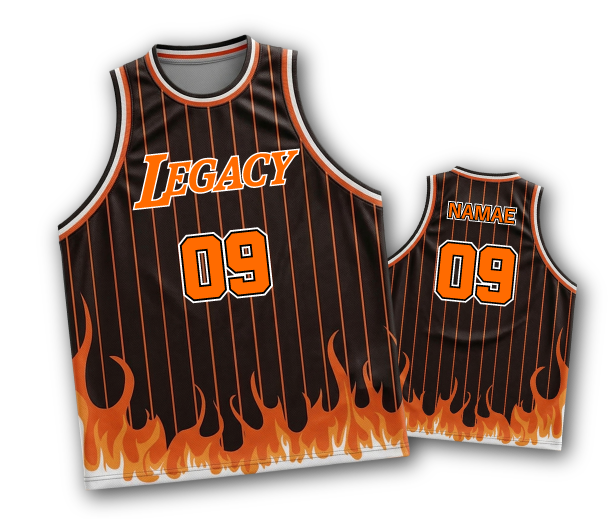 クラスTシャツ】LEGACY×炎バスケユニフォーム(吸汗速乾)(男女兼用