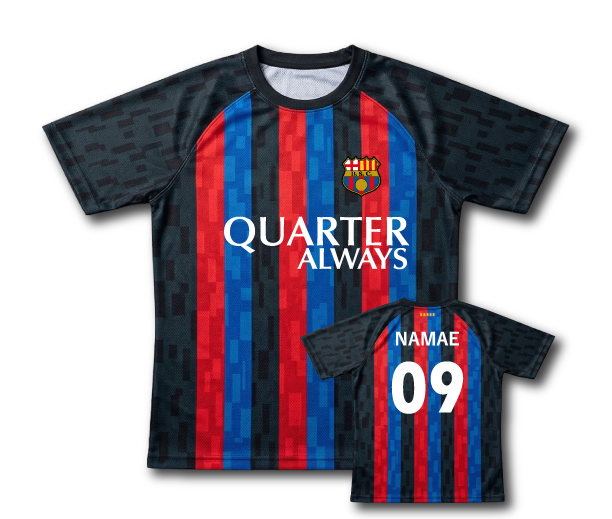 クラスTシャツ】バルセロナ風×ホーム(22/23)サッカーユニフォーム(吸汗